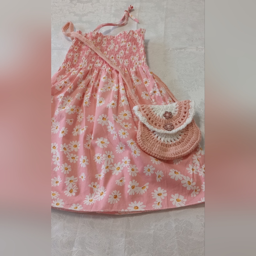 Set For Girls Dress & Purse